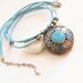 Ethnic Afghan Necklace- turquoise blue turkish jewelry -Bip tribal necklace-Ethnic chunky necklace