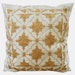Silk Hand Embroidered Pillow Cover (Moroccan Style) Beige Cream Yellow Mustard