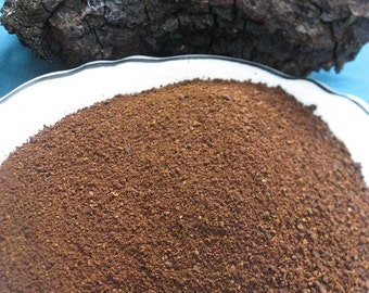 4 oz. (1/4 lb.) Chaga Mushroom Powder - High Potency - Raw Wildcrafted Non GMO - USA Grown and Harvested