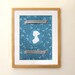 Jane Austen collage with flowers and quotation of darcy's proposal (21x29,7 cm)