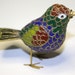 Vintage Chinese Enamel Cloisonne Sparrow Bluebird Figurine
