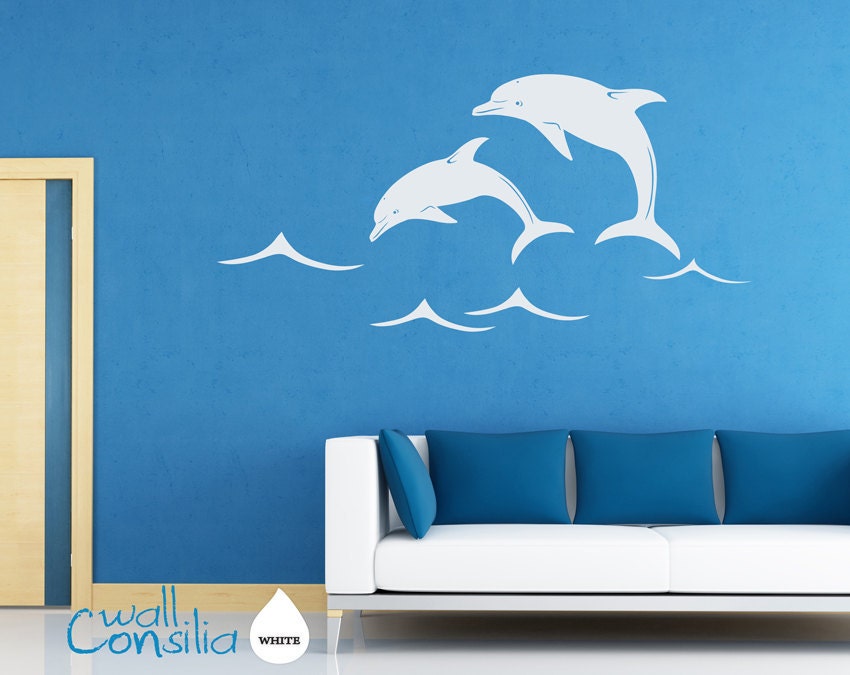 Dolphins Wall Decal Wall Sticker Large Whole Scene is