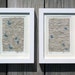 Contemporary Framed Collage Set Organic Beach Theme