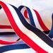 6 Yards of Vintage Red, White and Blue Stripe Grosgrain Ribbon Trim Item 0252