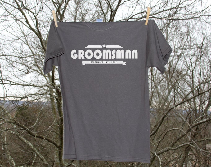 Best Man or Groomsman Wedding Party Date Shirt