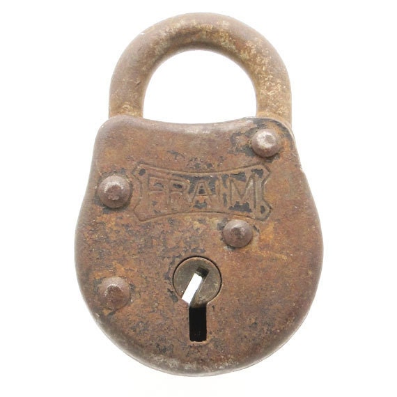 Antique FRAIM Lock SK0147 by BlackSparrowFindings on Etsy