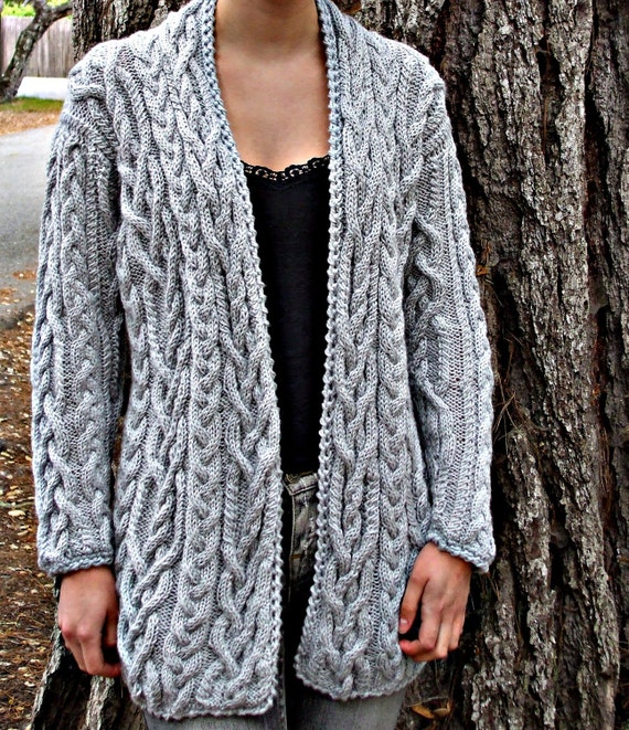 Hand Knitted Cardigan/Jacket for Women by InnaDavi on Etsy