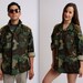 Unisex Gold Studded Army Jacket