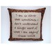 Cross Stitch Pillow Quote, Oscar Wilde Quote, Brown Pillow