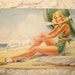 Vintage Bathing Beauties Glamour Girl Postcard Curt Teich