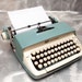 Cool Vintage Smith Corona Typewriter - Teal Blue - Original Case