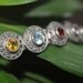 Vintage Marcasite Bracelet Round Links with Gemstones-VL Team-TT Team