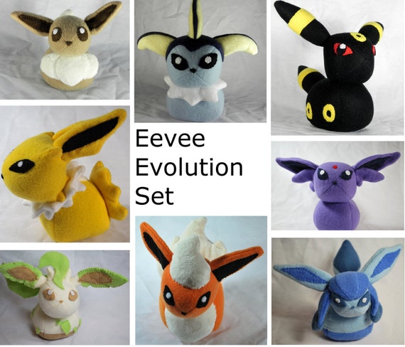 eevee evolutions plushies