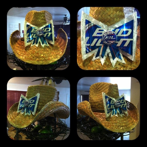 Custom Cowboy Cowgirl Hat Coors Light Bud by PrettyinBlingg
