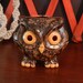 Vintage Ceramic Owl Candle Holder/Adorable 1970s Owl Tea Light Holder