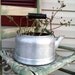 Old Aluminum Kettle / Farmhouse / Vintage Kitchen Decor / Garden Decor / Cottage Decor