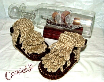 Crochet Baby Moccasin Sandals with fringe