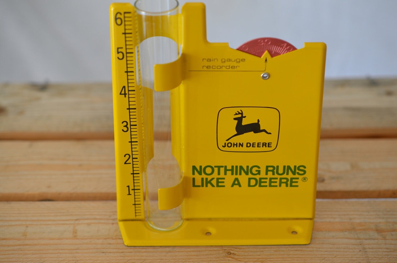 Gift Rain Gauge Vintage John Deere Memorabilia 1950 50s