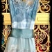 Reserved for carole Sale was 120 Mermaid Miss K revived teal sage & white chiffon lace embroidered petticoat babydoll prom dress