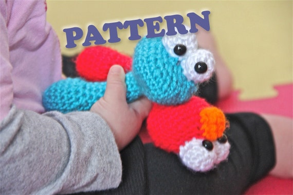 baby crochet rattle pattern PATTERN Sesame by Street Rattle Instant Cookie Sahrit Monster Baby