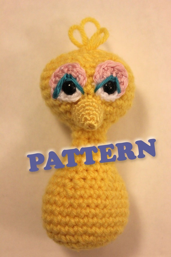 crochet baby pattern rattle Sahrit Street Rattle Baby by Sesame Bird Instant Big PATTERN