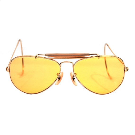 Vintage Ray Ban Sunglasses. Ambermatic B&L Yellow Lens