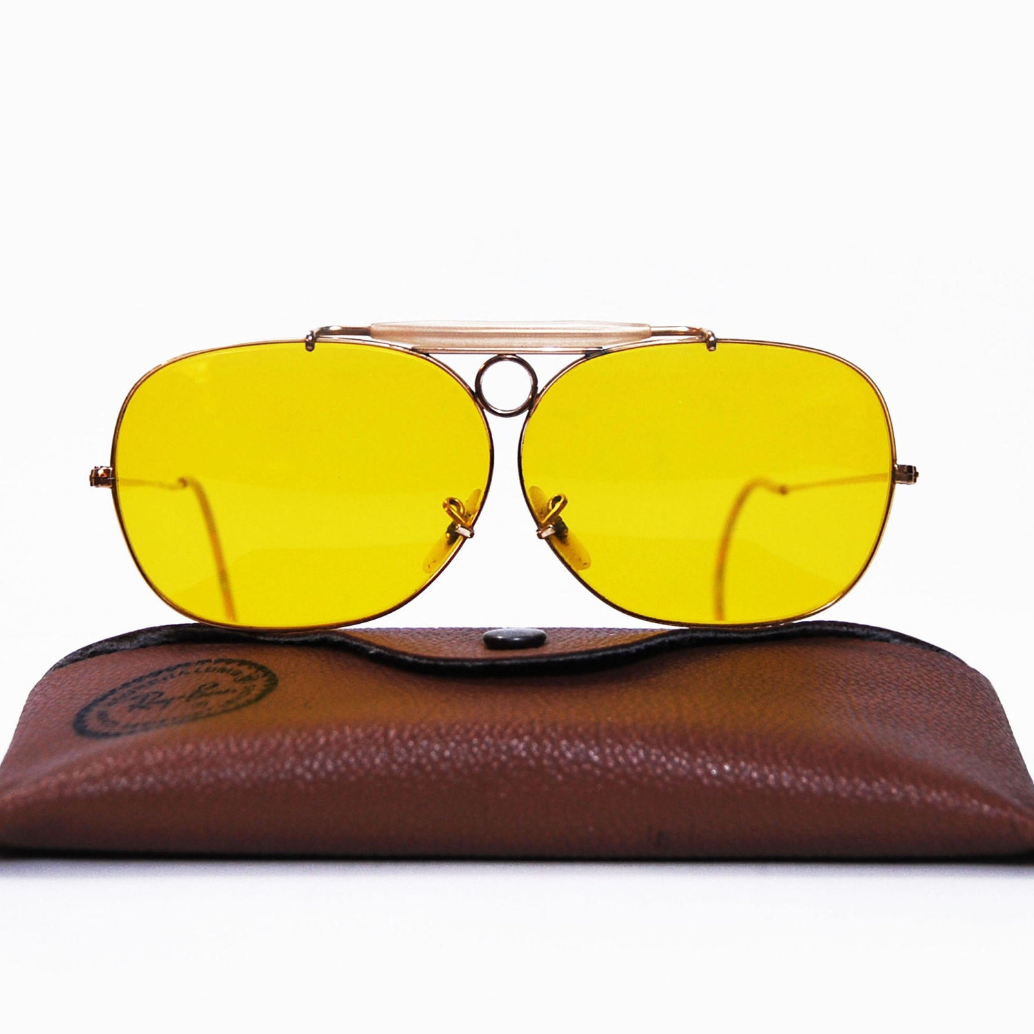 Ray Ban Rb Sunglasses Yellow Shooter 3138 Aviator