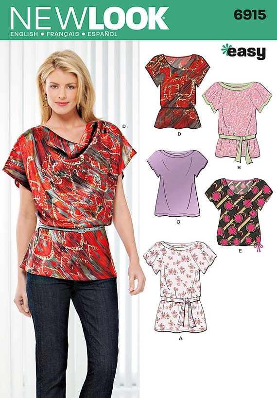 Sewing Pattern Tops Summer Blouses Women Girls New Look