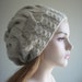 Hand Knit Slouchy Hats Oversize Berets Baggy Beanie Light Grey color Wool Acrylic Ladies Slouch