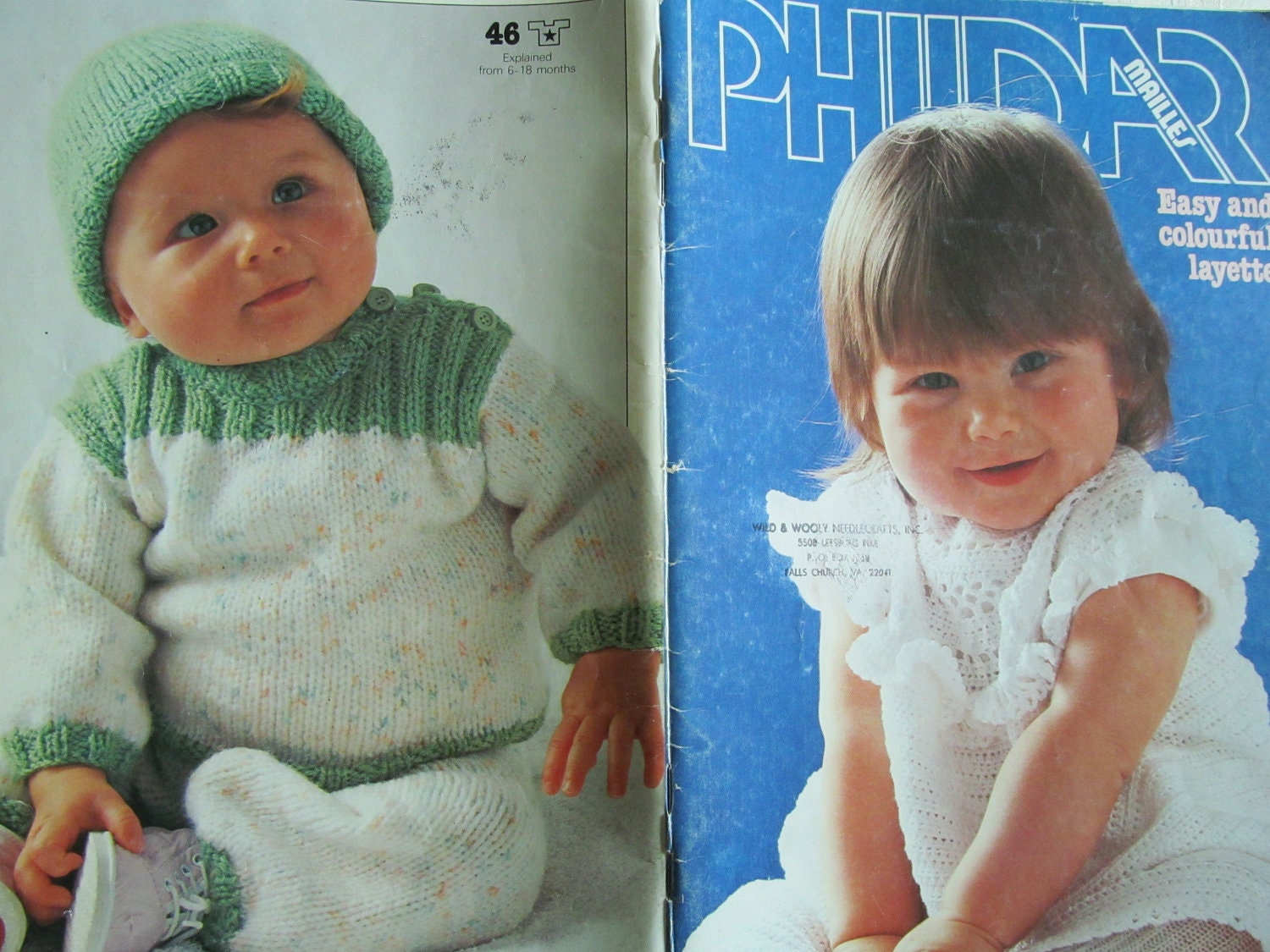 PHILDAR Knitting Crochet PATTERNS Baby Infant knit Newborn