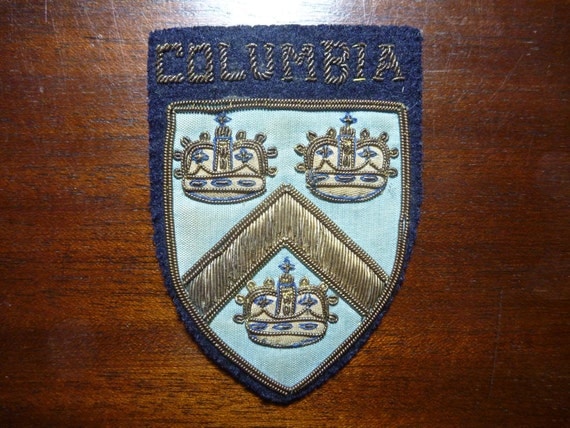 Vintage 1960s COLUMBIA UNIVERSITY Hand Sewn Copper by TyphoidJones