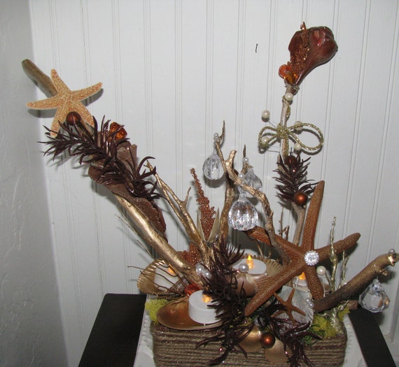 Seashell & Driftwood CenterpieceCandle CenterpieceBeach