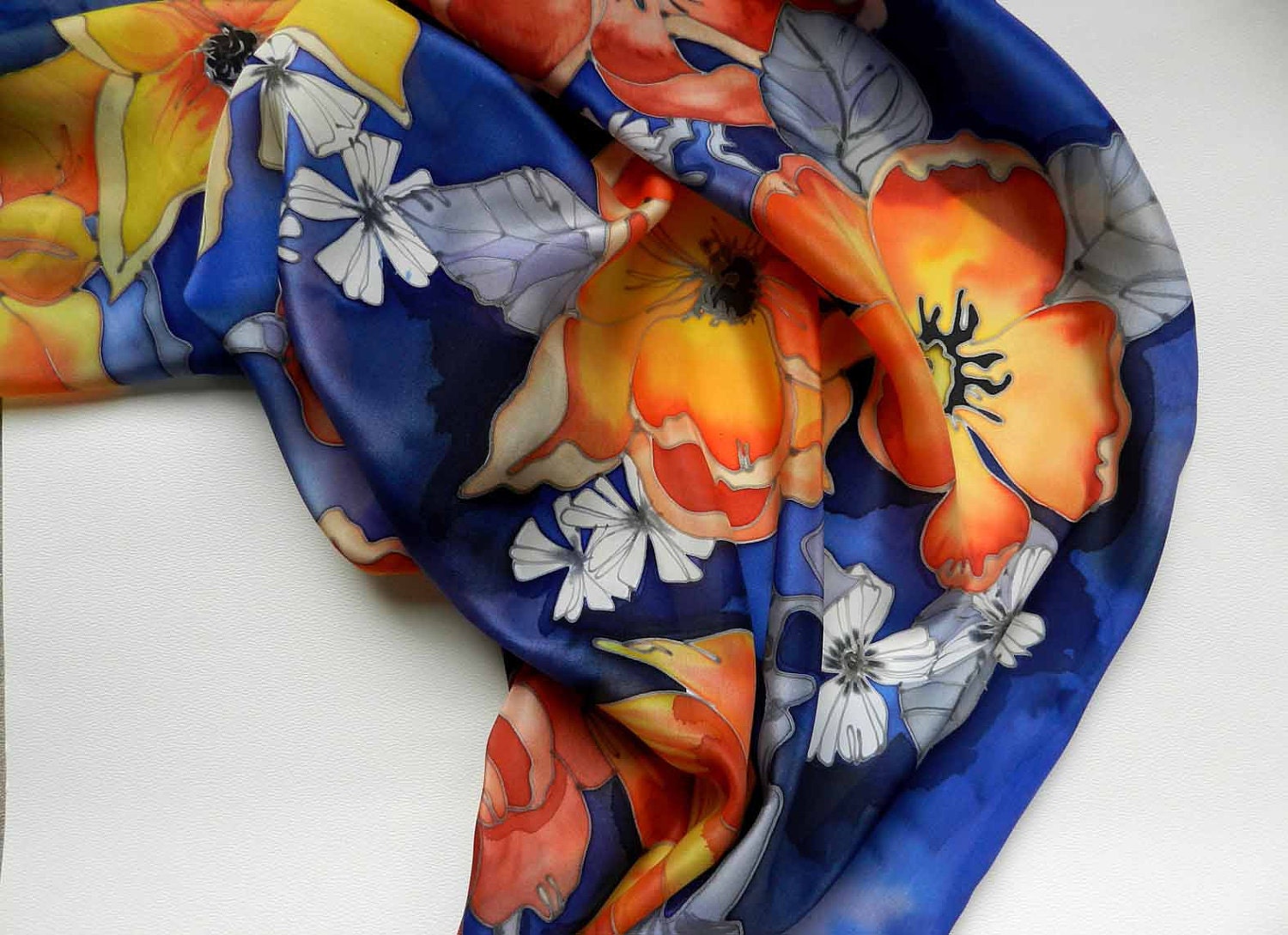 Luxury gift for her. Hand painted natural silk by ArmeniaOnSilk