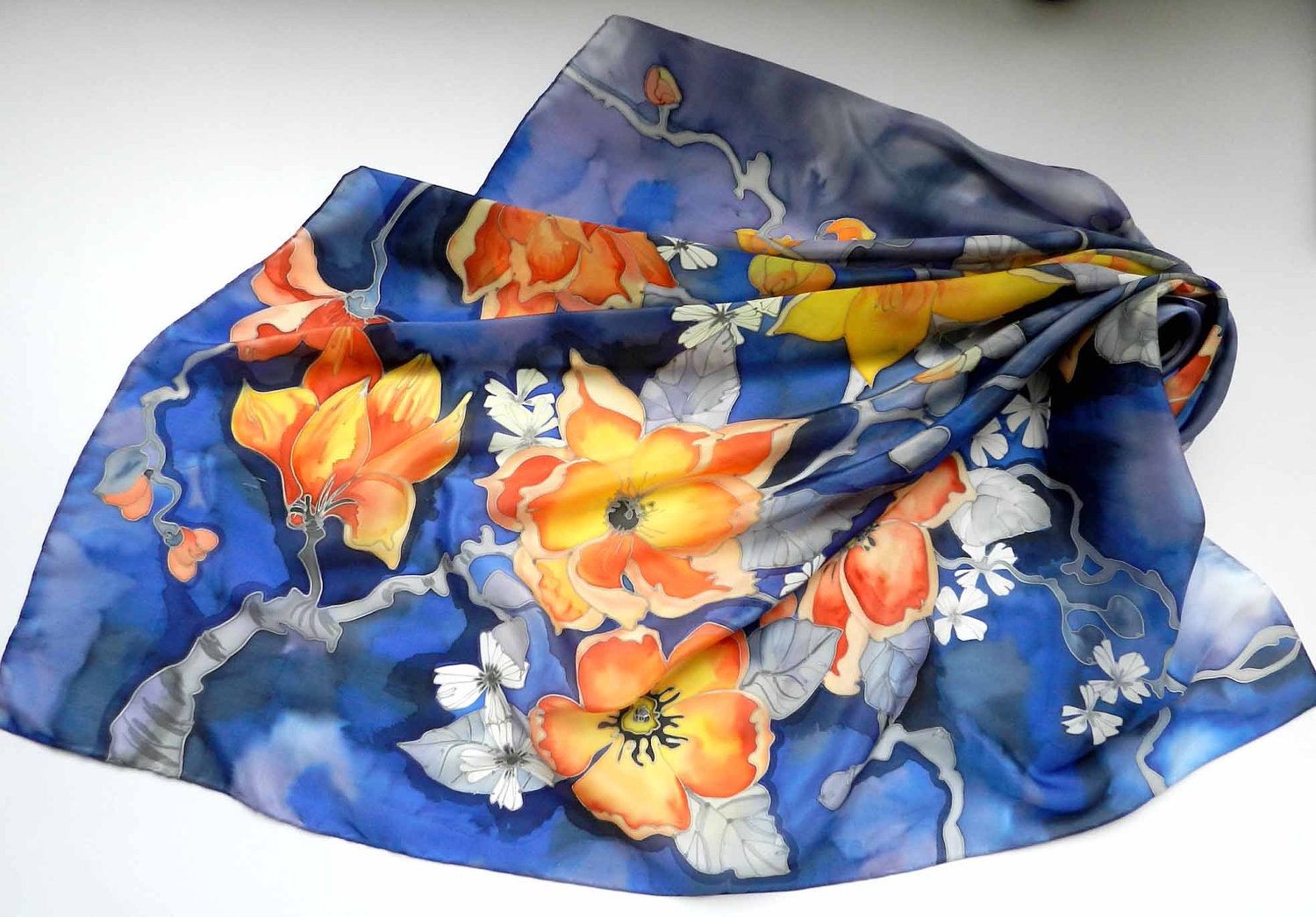 Luxury gift for her. Hand painted natural silk by ArmeniaOnSilk