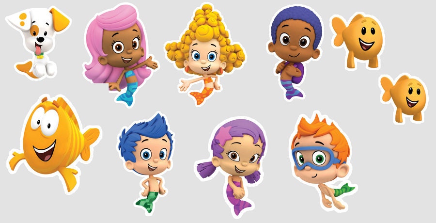 Bubble Guppies Centerpiece Files Digital Files by digitalparties