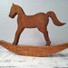 PRICE REDUCED: Vintage wooden rocking horse, solid wood