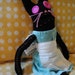 Silly Bunny, Stuffed Sock Animal with Dress, Hand Stitched and Made with all Recycled Materials