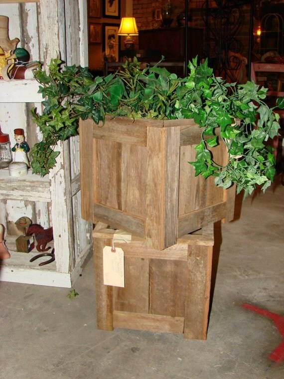 Items similar to Planter, Outdoor Planter, Reclaimed Planter, Barnwood