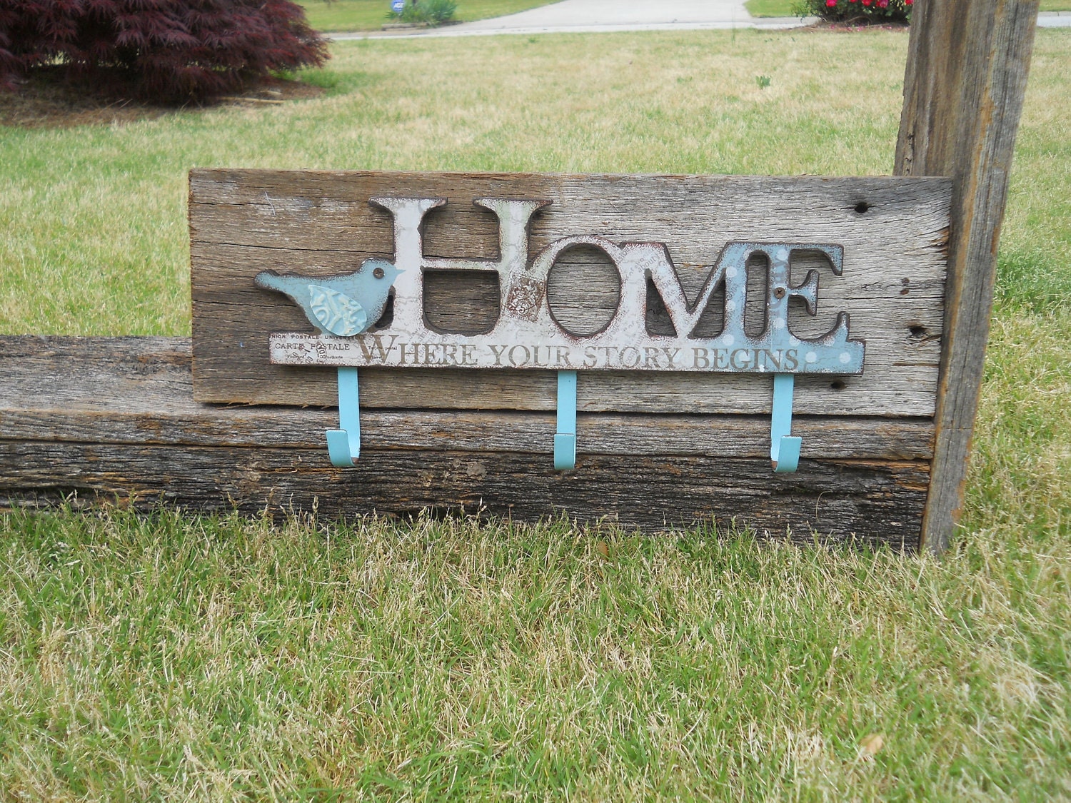 Barnwood Sign Barnwood Wall Decor Hooks By Southernbarndesigns