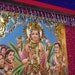CLEARANCE MARKDOWN Hindu Shrine Altar Box Painted Pink And Brown With Blue Beads, Multicolor Ribbon, And Your Choice Of Icons.