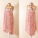 Maxi dress Hippie boho dress Halter dress Sundress Pink dress Summer dress tank dress Racerback dress Shabby chic Bohemian dress