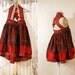 Babydoll dress Bohemian gypsy dress Pixie dress Mini dress Russian dress Empire dress Festival dress Red dress Halter dress