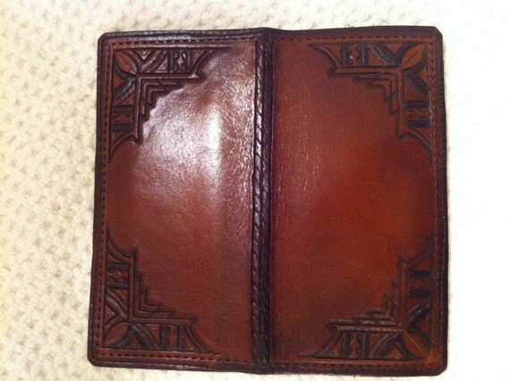 Custom Leather Wallet/Checkbook Cover Made in USA