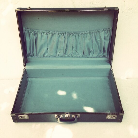 Vintage Blue Luggage Made in Italy