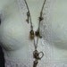 Hair stylist special scissors and pixie dust necklace, in antique bronze with various cute charms.