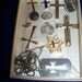 lot of religious crosses medals pins