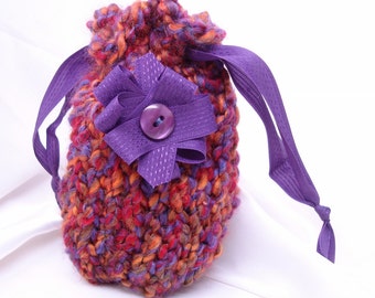 Jewel Tone Loom Knit Bag
