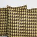 SALE // ONE - 18 x 18 Brown and Green Houndstooth Pillow Cover - Premier Prints