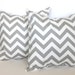 ONE - 18 x 18 Grey and White Chevron Pillow Cover - Premier Prints