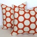 ONE - 18 x 18 Sweet Potato Orange Polka Dots Pillow Cover - Premier Prints